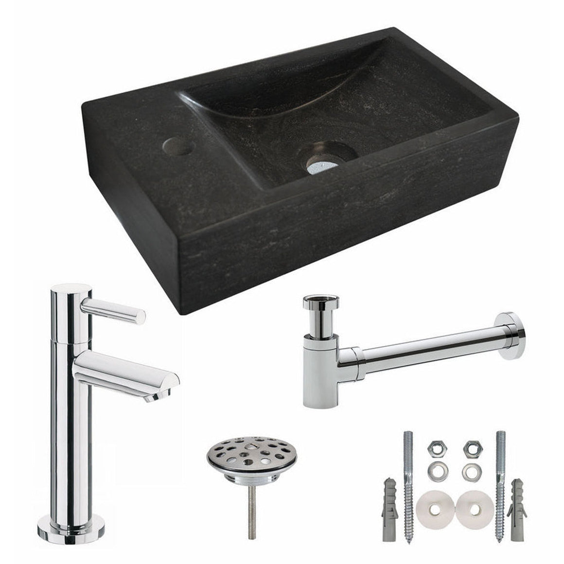 Wiesbaden Raw fonteinset hardsteen gezoet Links - productfoto