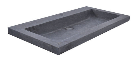 Wiesbaden Raw wastafel enkel met 1 kraangat hardsteen gezoet 80 cm - productfoto