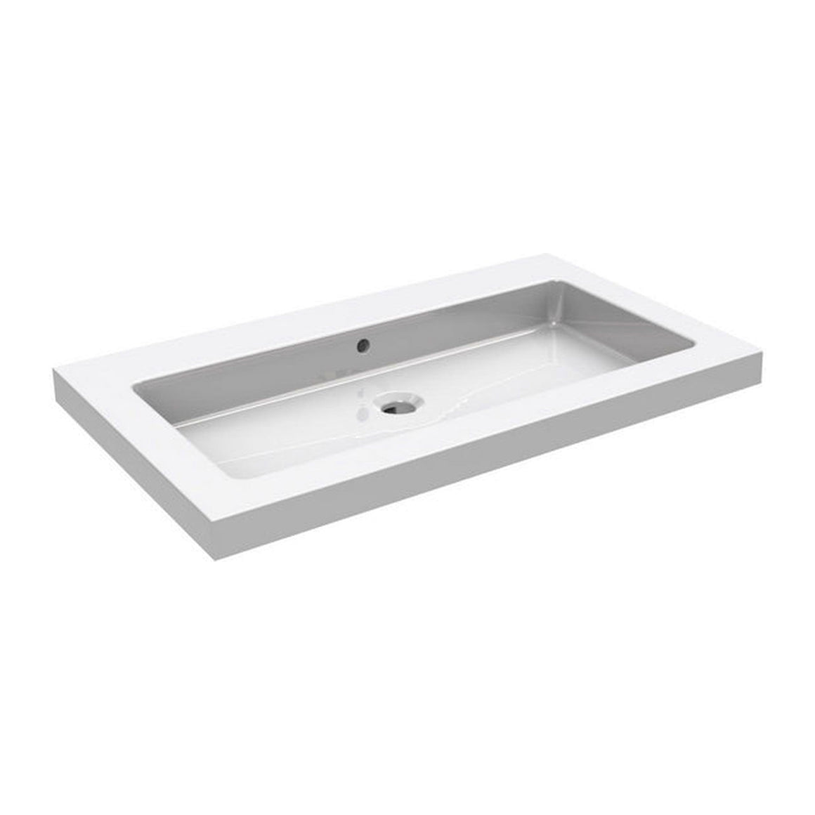 Wiesbaden Kera wastafel zonder kraangat 80 cm - productfoto