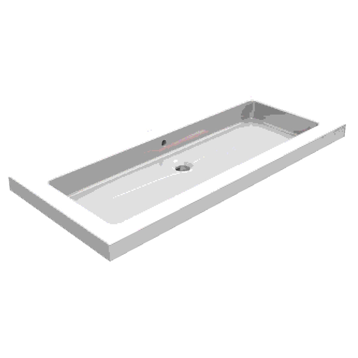Wiesbaden Kera wastafel zonder kraangat 100 cm - productfoto