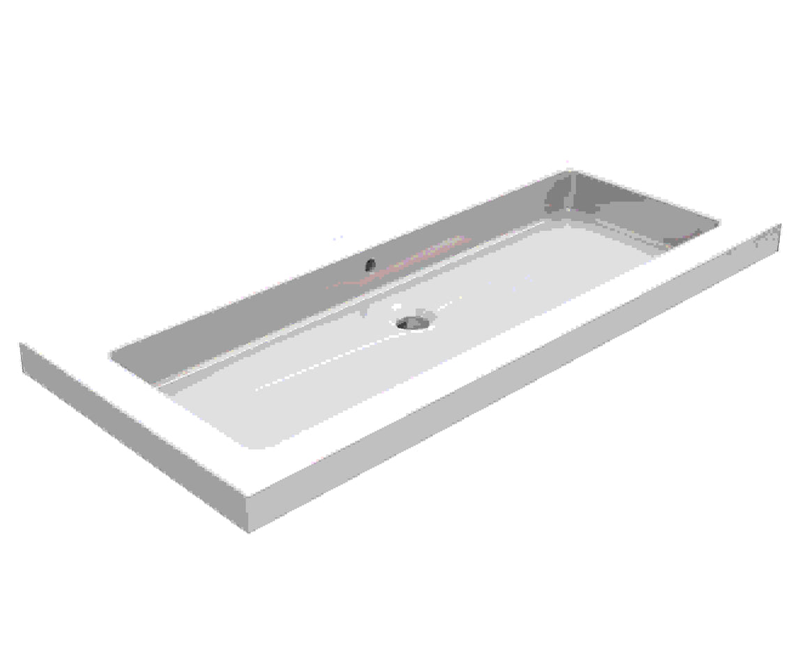 Wiesbaden Kera wastafel zonder kraangat 100 cm - productfoto