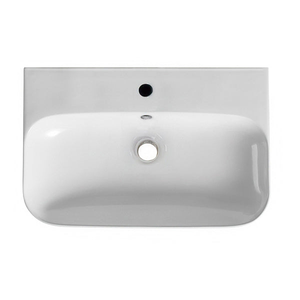 Lavabo suspendu Finta 65,5 x 42 x 16,5 cm céramique brillant blanc
