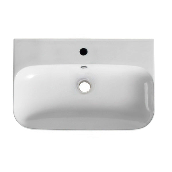Finta Lavabo Wiesbaden 65,5x42x16,5 cm Céramique Brillant Blanc
