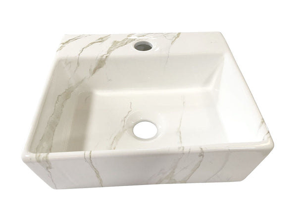 Leto fontaine 33,5 x 29 x 11,5 cm céramique carrara