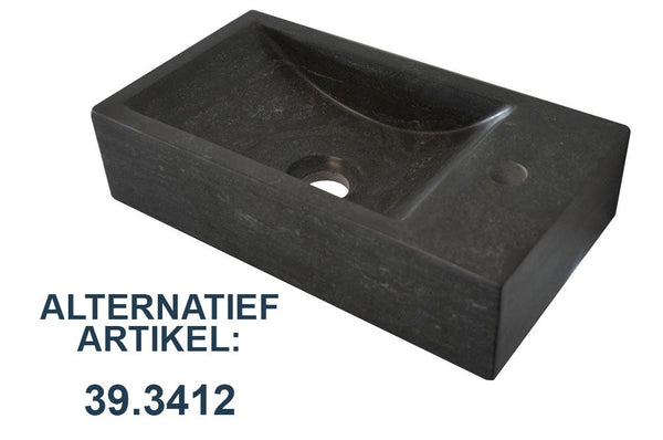 Fontaine brute droite 40x22x10 cm pierre dure adoucie