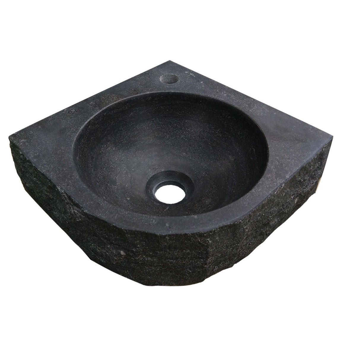 Raw hoekfontein hamerslag 30x30x10 cm hardsteen gezoet
