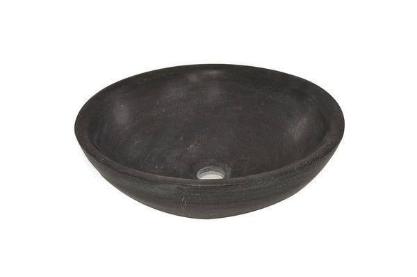 Bassine brute ronde 40x14 cm pierre dure adoucie