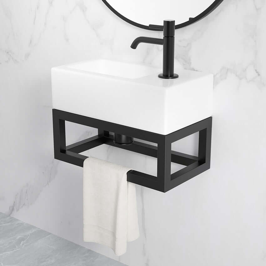 Cadre Nick pour Fontaine Wiesbaden 39,5x15x21,5 cm Mat Noir