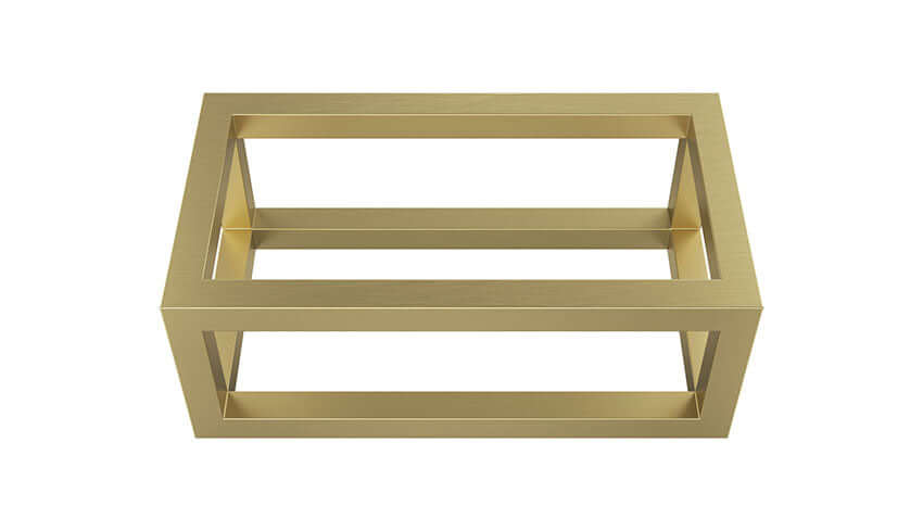 Cadre Nick Wiesbaden pour fontaine 39,5x15x21,5 cm laiton brossé
