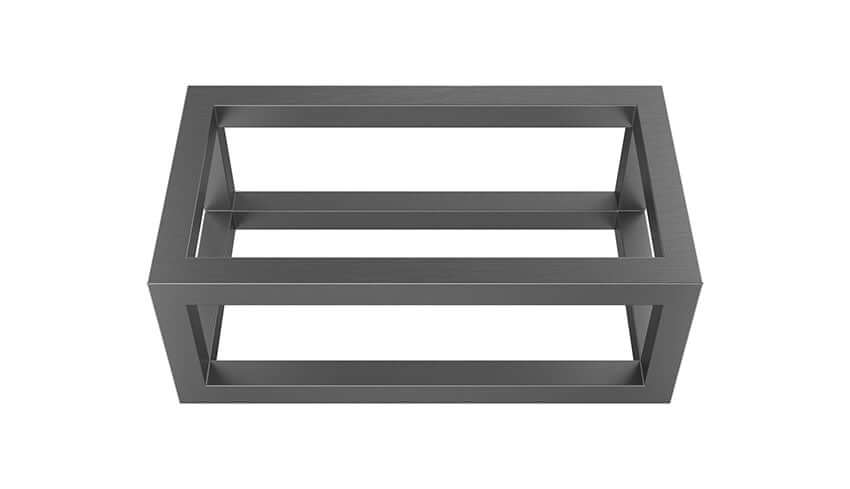 Fonteinframe Wiesbaden in gunmetal, perfect voor badkamer en toilet, met handdoekhouder functie.