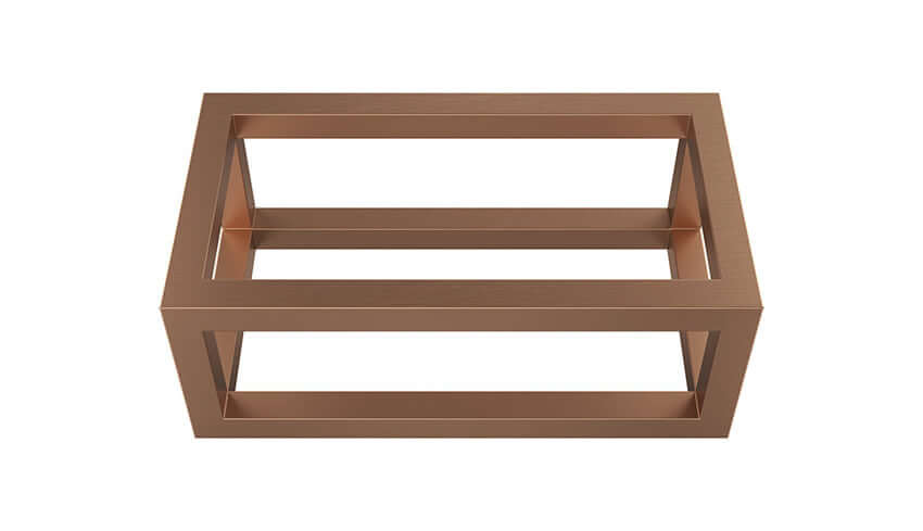 Nick Frame voor Fontein Wiesbaden 39,5x15x21,5 cm Geborsteld Brons Koper