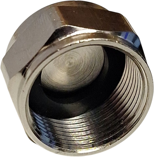 Riko gaswarteldop M24 binnendraad chroom