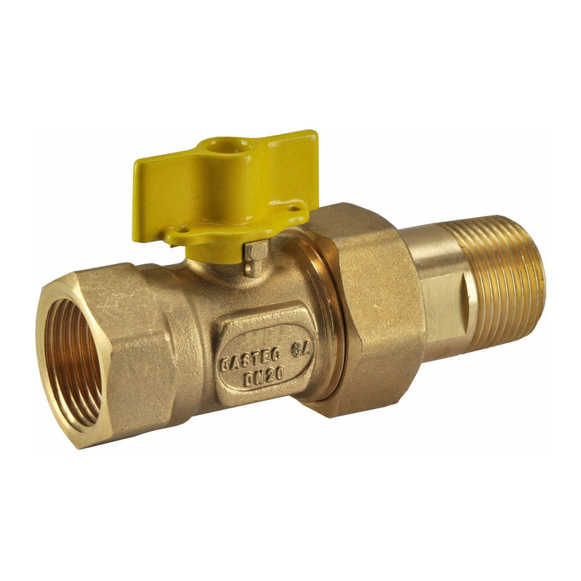 Riko gaskogelkraan messing Gastec 3/4" - productfoto
