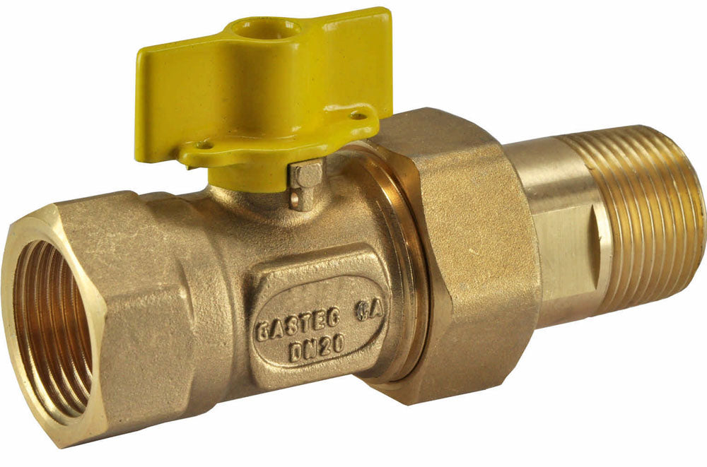 Riko gaskogelkraan messing Gastec 3/4" - productfoto