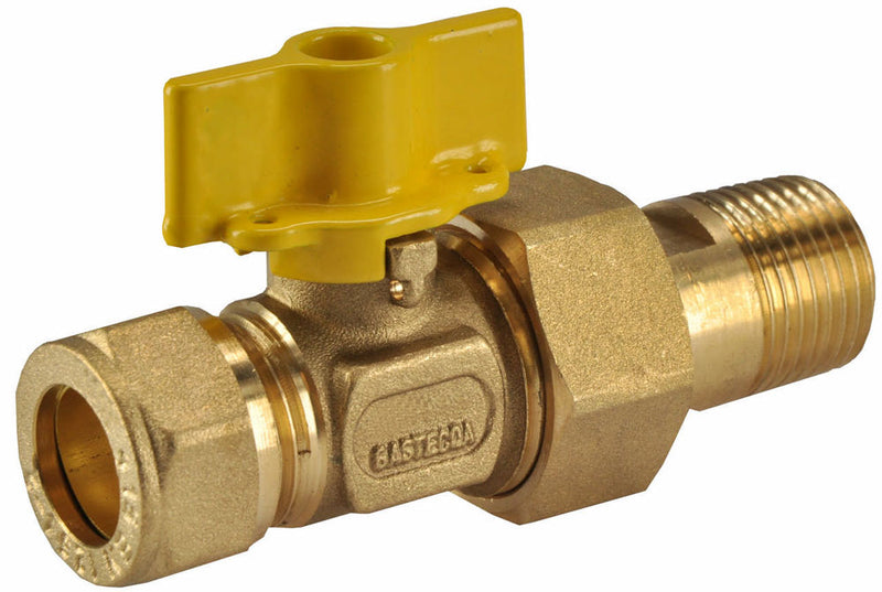 Riko gaskogelkraan Gastec 15 mm knel x 1/2" bu - productfoto