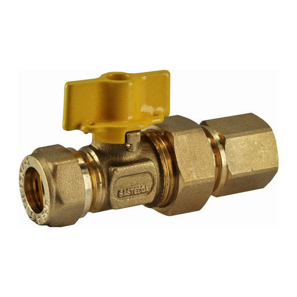 Riko gaskogelkraan Gastec 15 mm knel x 1/2" bi