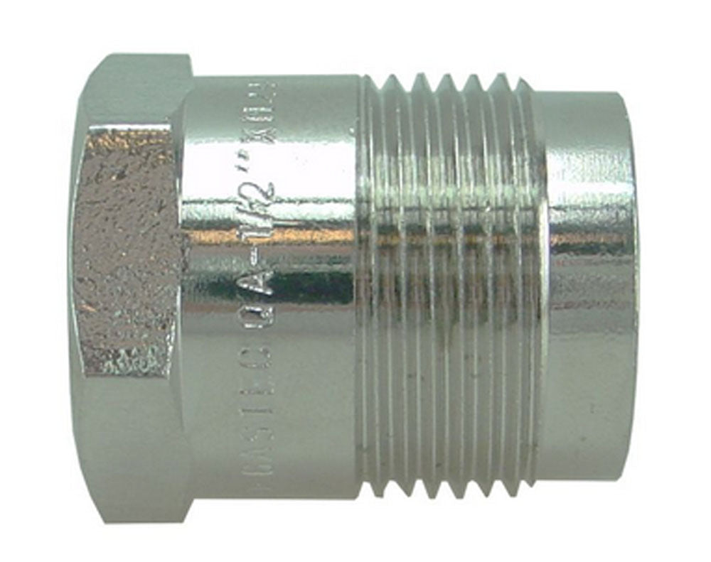 Riko Comfort aansluitstuk recht binnendraad x M24 vernikkeld 1/2" - productfoto