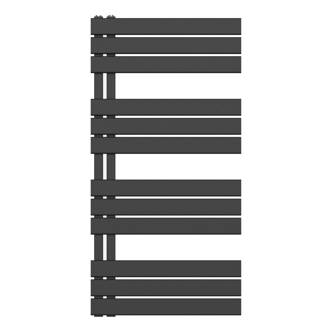 BELRAD Badkamer Radiator Mat Zwart – Linkeraansluiting/Combi