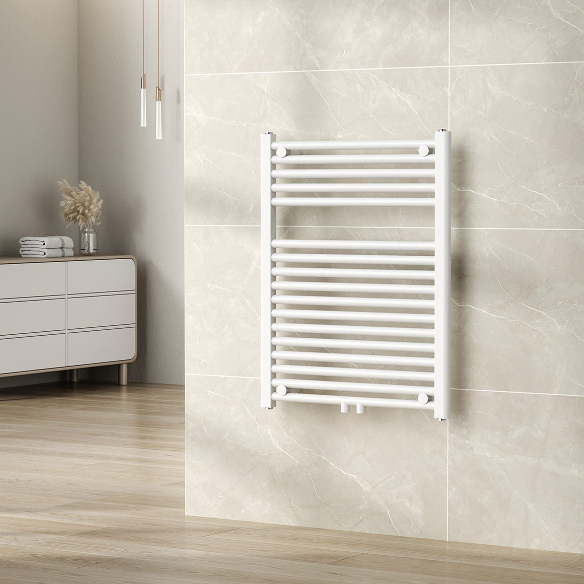 Wiesbaden Elara sierradiator 76,6 x 60 cm / Glans wit - detailfoto