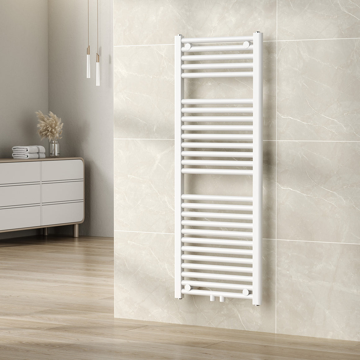 Wiesbaden Elara sierradiator 118,5 x 45 cm / Glans wit - detailfoto