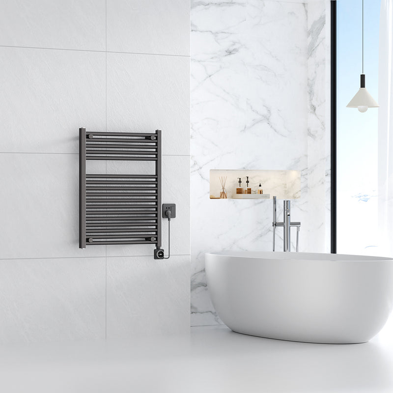 Wiesbaden Elara elektrische radiator Smart WiFi PVD 76,6 x 60 cm / gunmetal - detailfoto
