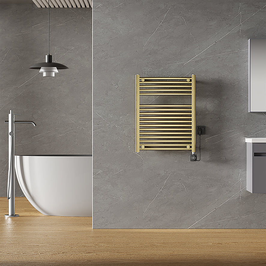 Wiesbaden Elara elektrische radiator Smart WiFi PVD 76,6 x 60 cm / geborsteld messing - detailfoto