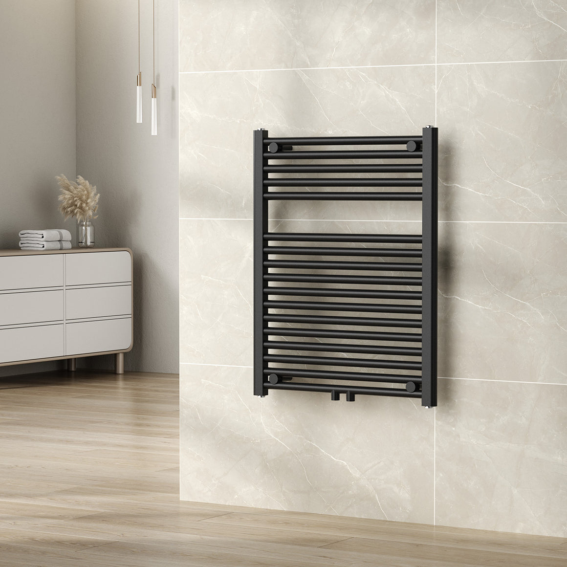 Wiesbaden Elara sierradiator 76,6 x 60 cm / Antraciet - sfeerbeeld