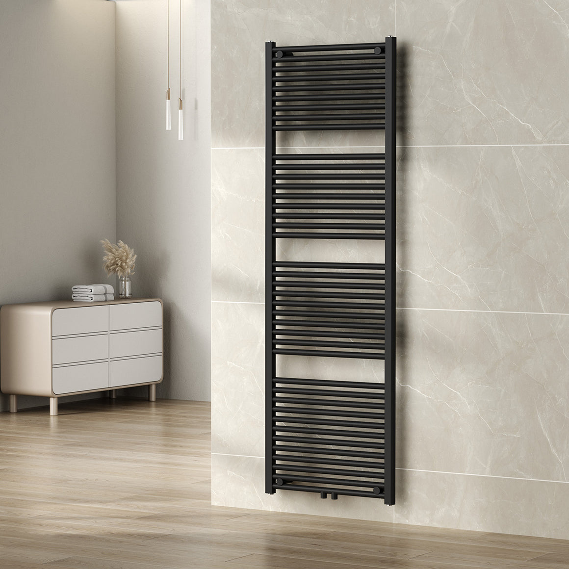 Wiesbaden Elara sierradiator 181,7 x 60 cm / Mat zwart - sfeerbeeld