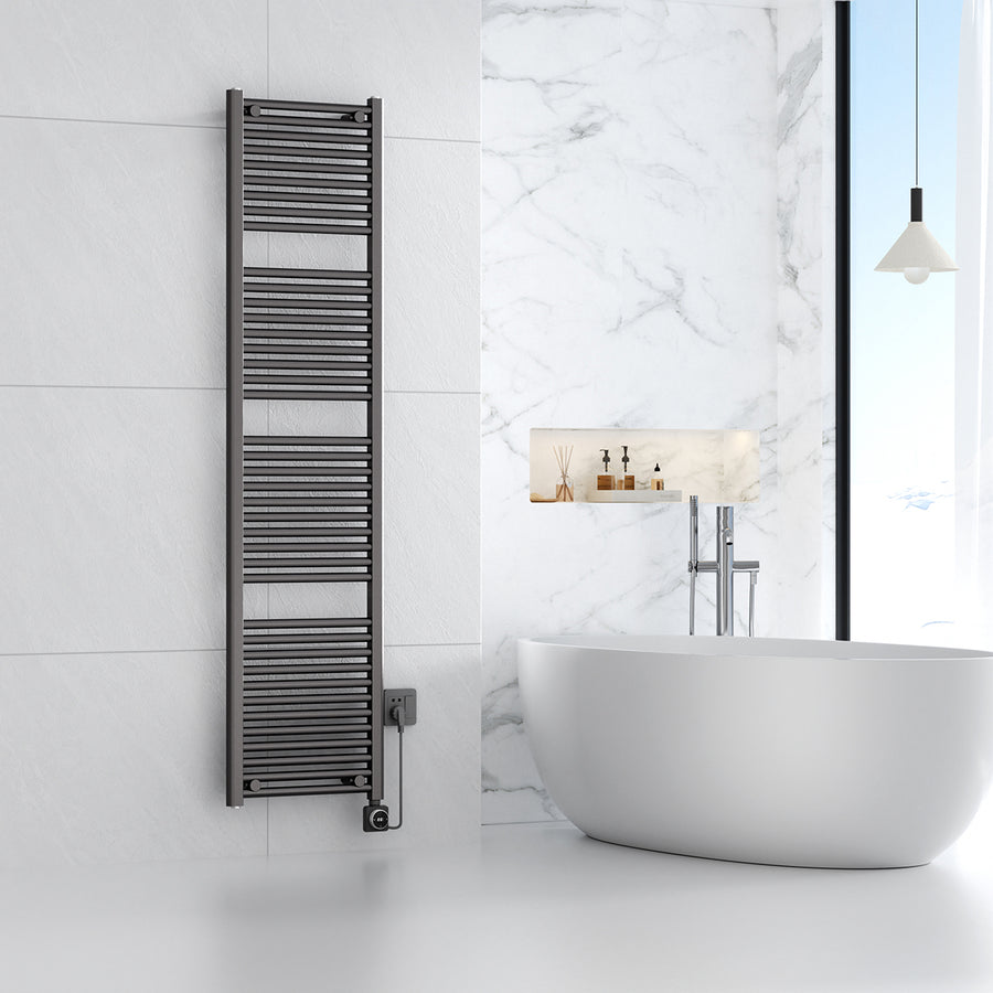 Wiesbaden Elara elektrische radiator Smart WiFi PVD 181,7 x 45 cm / gunmetal - sfeerbeeld