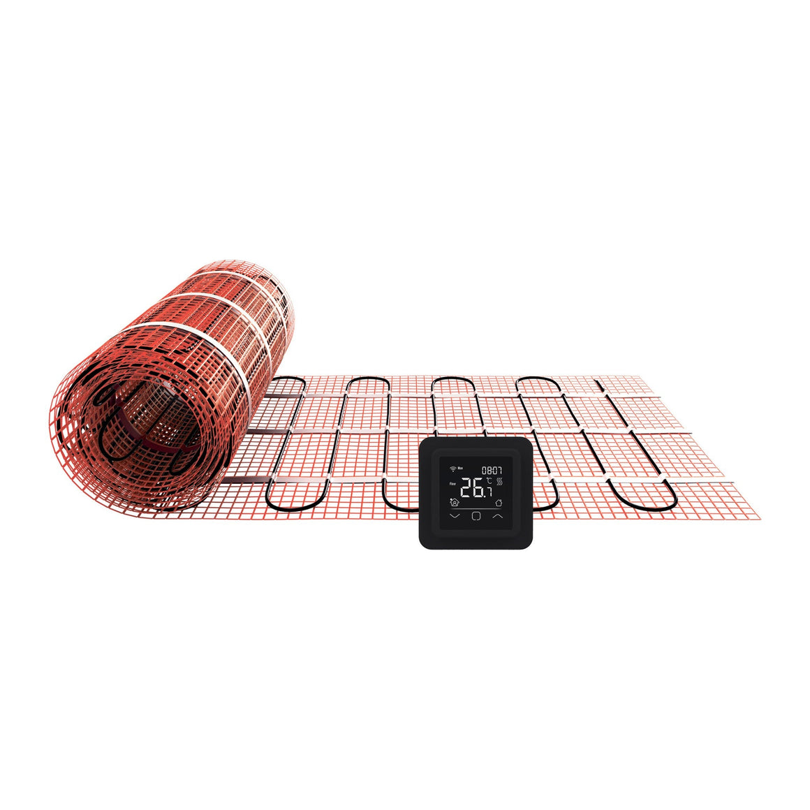 Wiesbaden by Magnum elektrische vloerverwarming set met WiFi thermostaat 5 m² – 750 W Zwart - productfoto