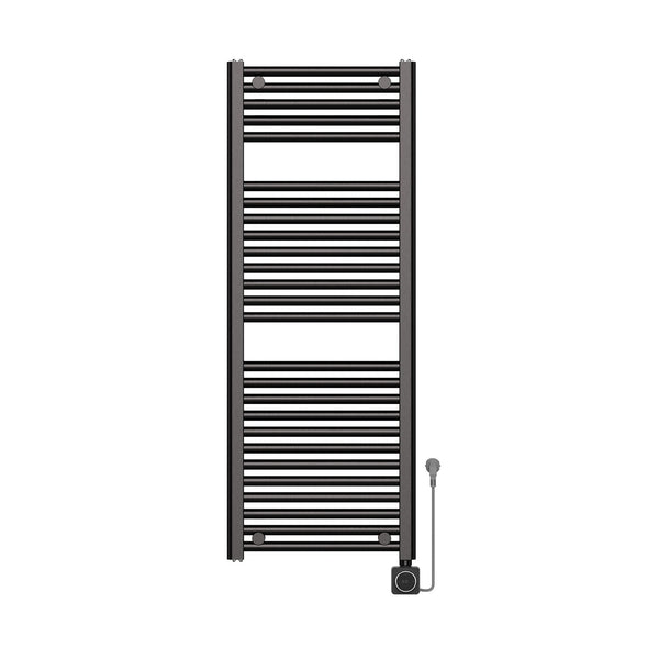 Radiateur électrique Elara Smart WiFi 118,5 x 45 cm gunmetal PVD
