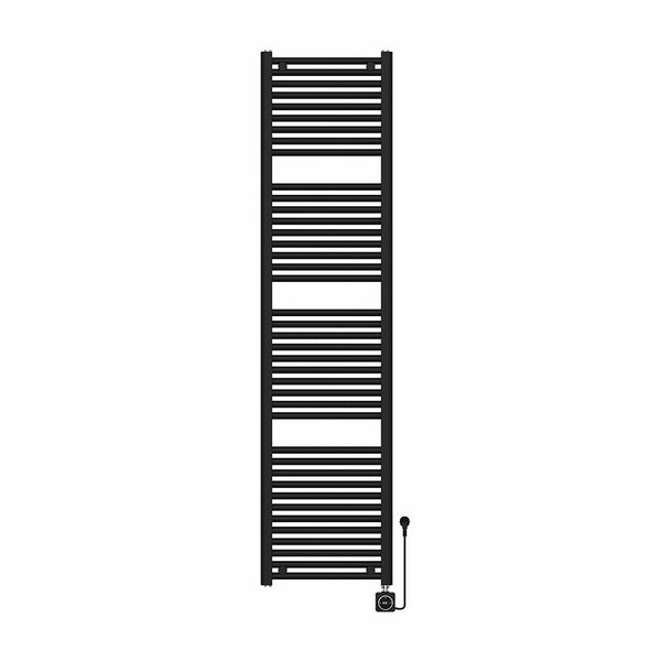 Radiateur électrique Elara Smart WiFi 181,7 x 45 cm noir mat