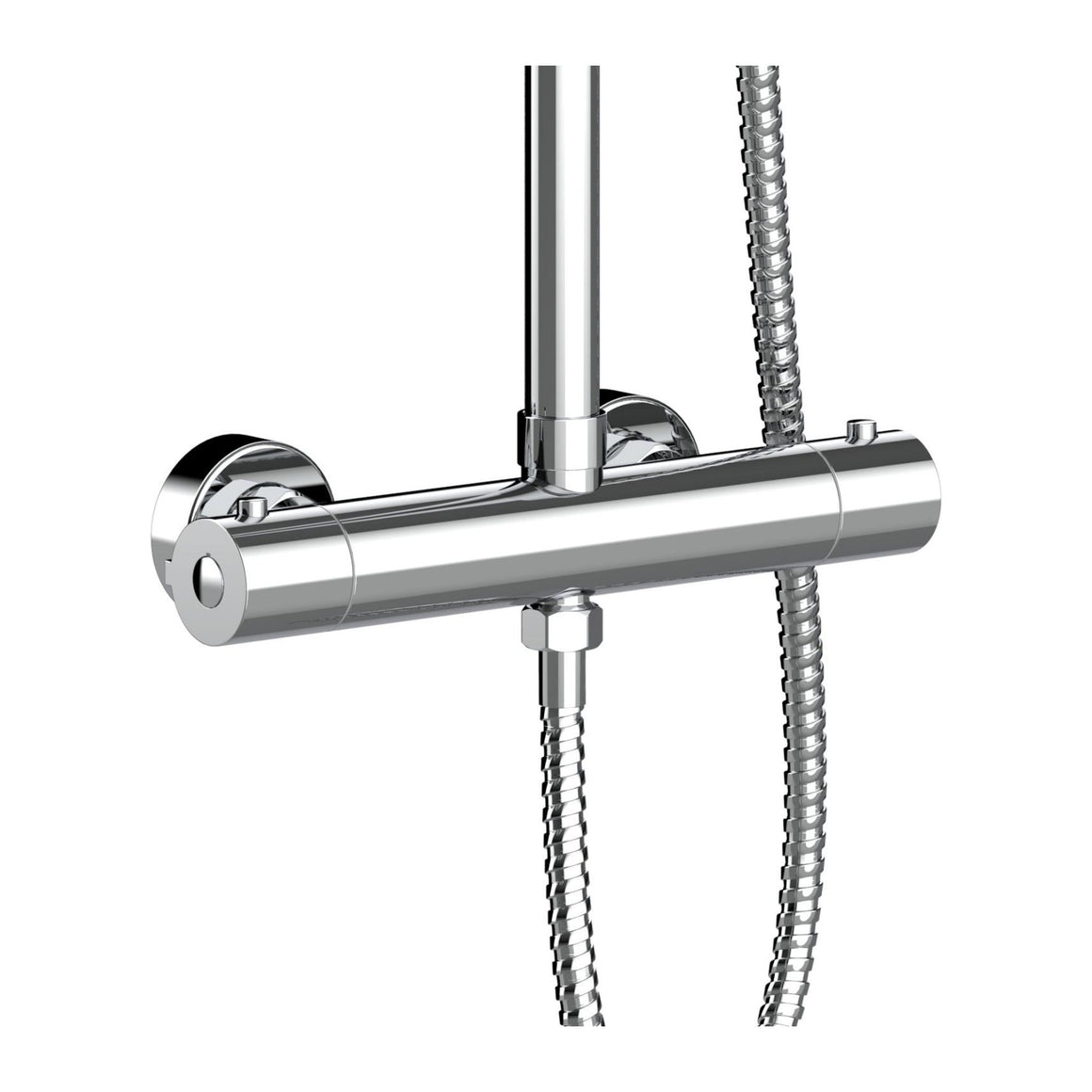 Aloni Optima Rondo regendoucheset - thermostatisch - Opbouw - Belgaqua - Chroom - detailfoto #variant_56349986849092