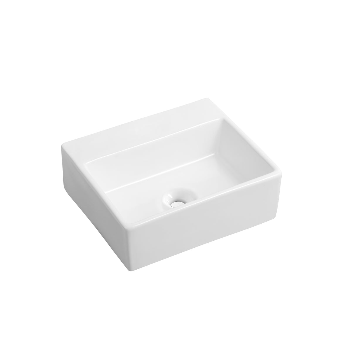 Aloni LINI Fontein - zonder Overloop - zonder Kraangat - Keramiek - 33,5X11,5X29CM - Glanzend WIT
