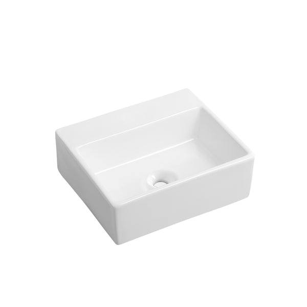 Aloni Lini Fontein - zonder Overloop - zonder Kraangat - Keramiek - 33,5 × 11,5 × 29 cm - Glanzend Wit