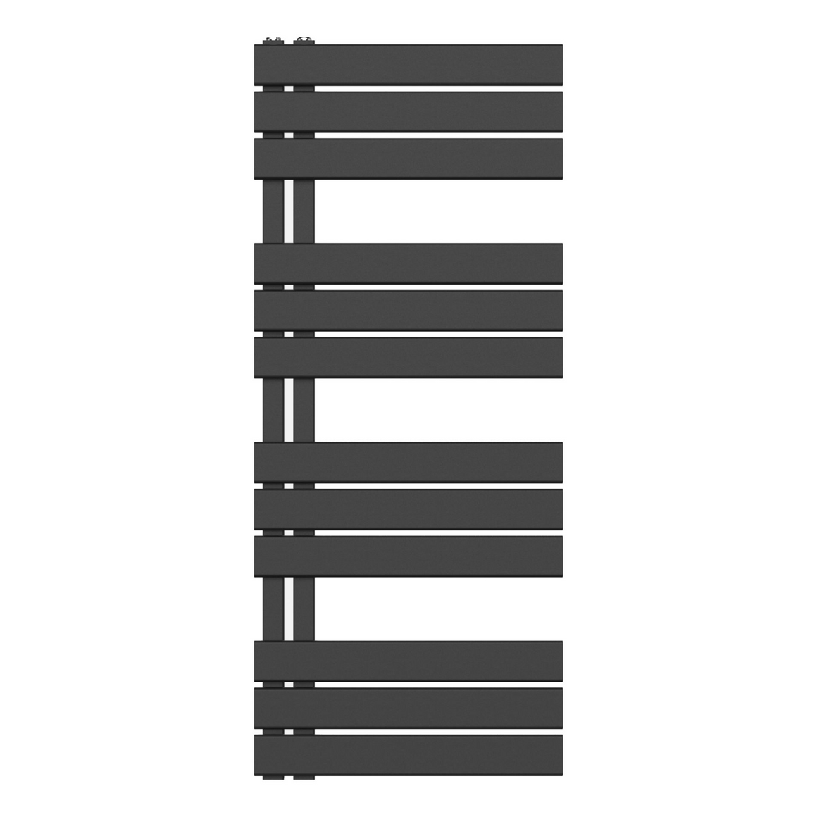 BELRAD Badkamer Radiator Mat Zwart – Linkeraansluiting/Combi