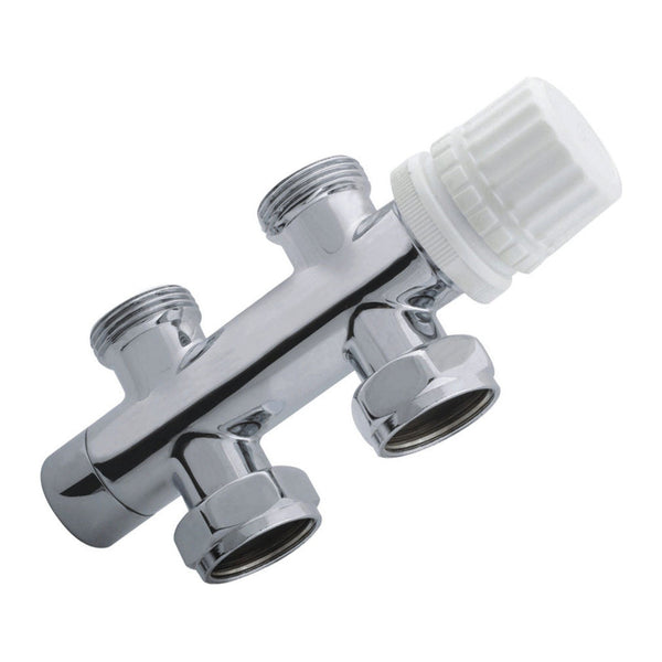 Riko thermostatisch 3/4 onderblok recht chroom