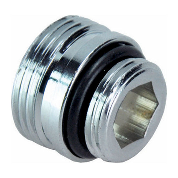 Riko adaptor midden-onderaansluiting chroom