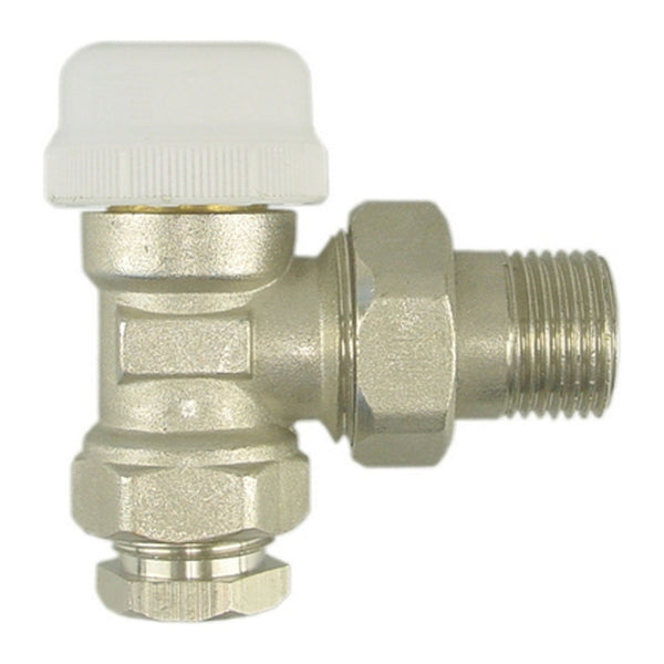Riko thermostatisch ventiel haaks met adaptor 1/2"