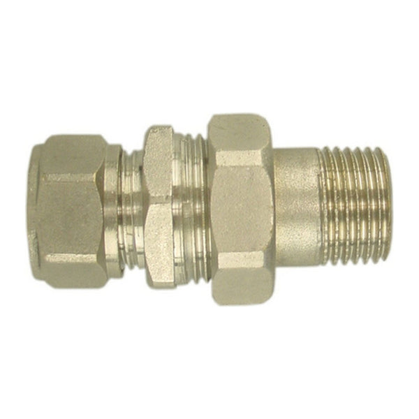 Riko radiatorkoppeling 3-delig 1/2" x 15 knel recht