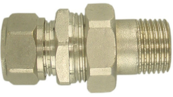 Riko radiatorkoppeling 3-delig 1/2" x 15 knel recht