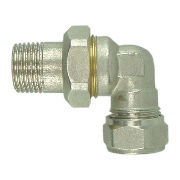 Riko radiatorkoppeling 3-delig 1/2" x 15 knel haaks
