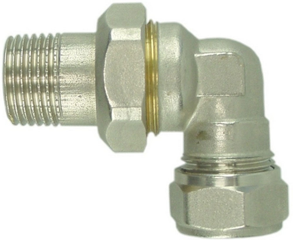 Riko radiatorkoppeling 3-delig 1/2" x 15 knel haaks - productfoto