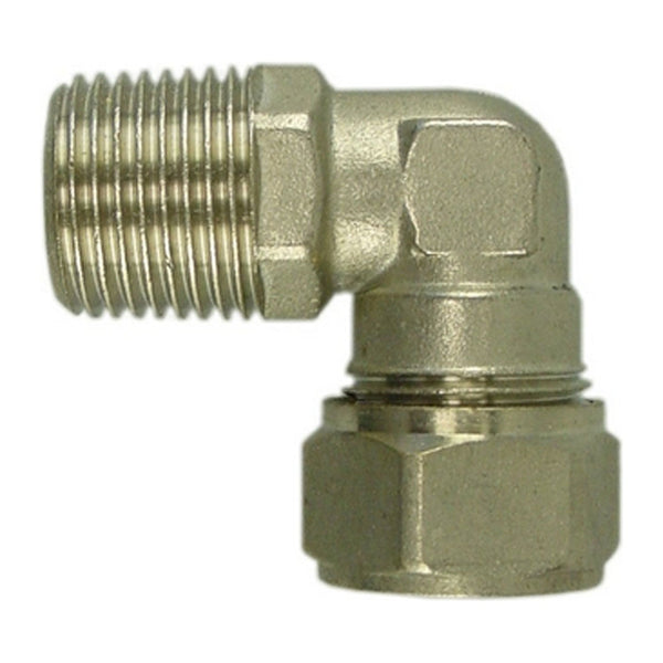 Riko radiatorkoppeling 1/2" x 15 knel haaks vernikkeld