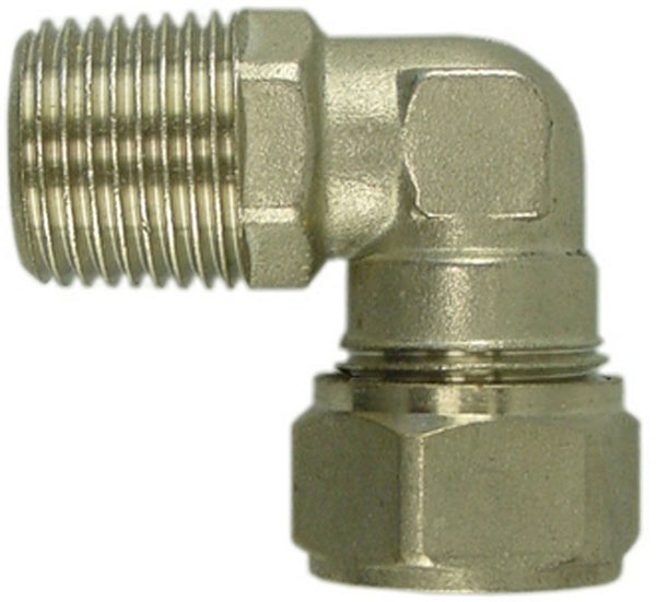 Riko radiatorkoppeling 1/2" x 15 knel haaks vernikkeld