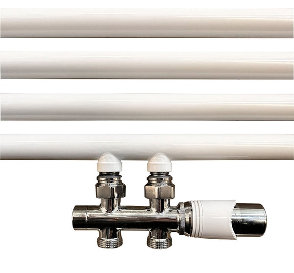 Riko onderblok set recht compleet chroom/wit