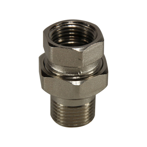 Riko Rd-482 radiatorkoppeling 1/2" recht vernikkeld