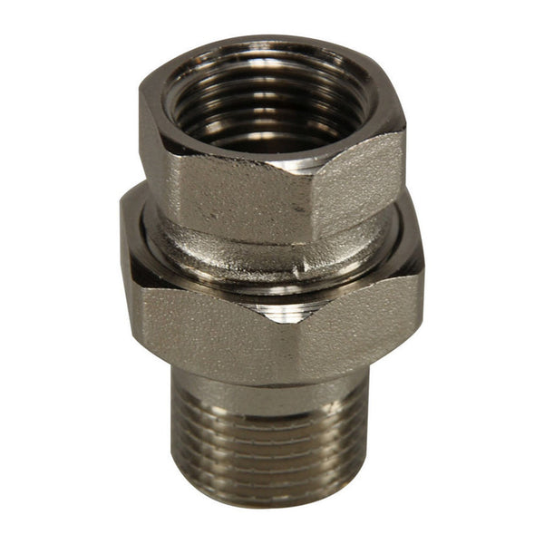 Riko Rd-482 radiatorkoppeling 1/2" recht vernikkeld