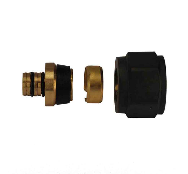 Riko luxe adaptor 16 × 2,0 Eurok. mat zwart
