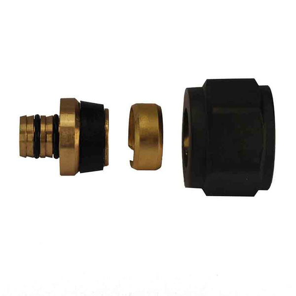 Riko luxe adaptor 16 × 2,0 Eurok. mat zwart